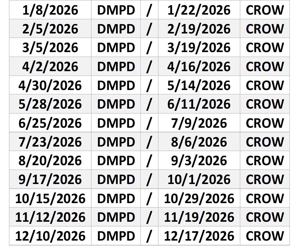 2026 Auction Dates Pdf Web
